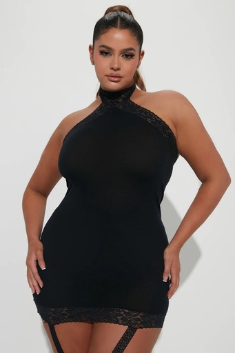 Black Body Stocking Dress