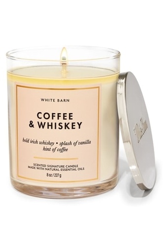 Coffee and whisky single wick candle