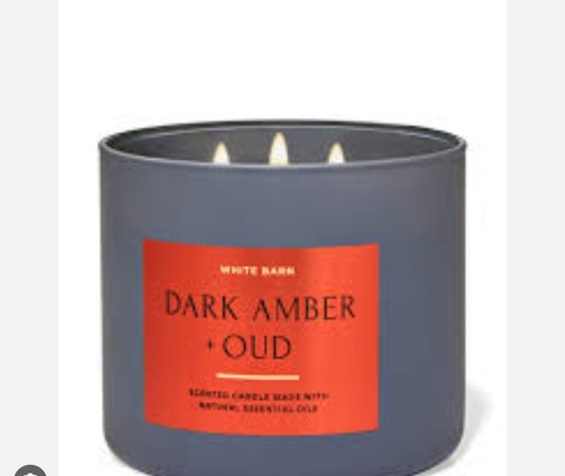 Dark amber and oud 3wick candle