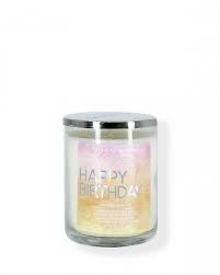 Happy birthday single wick candle