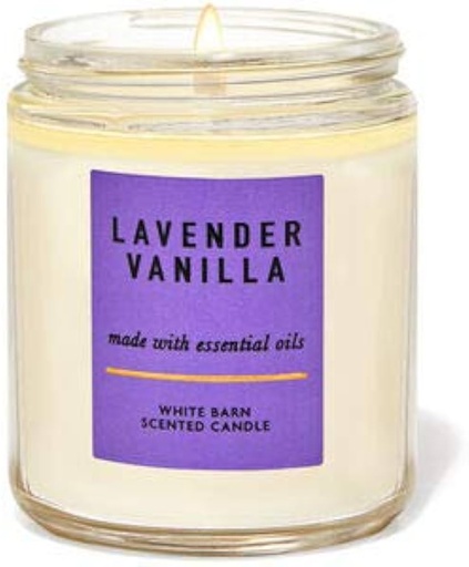 Lavender vanilla single wick candle