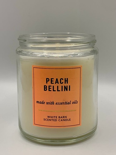 Peach bellini single wick candle
